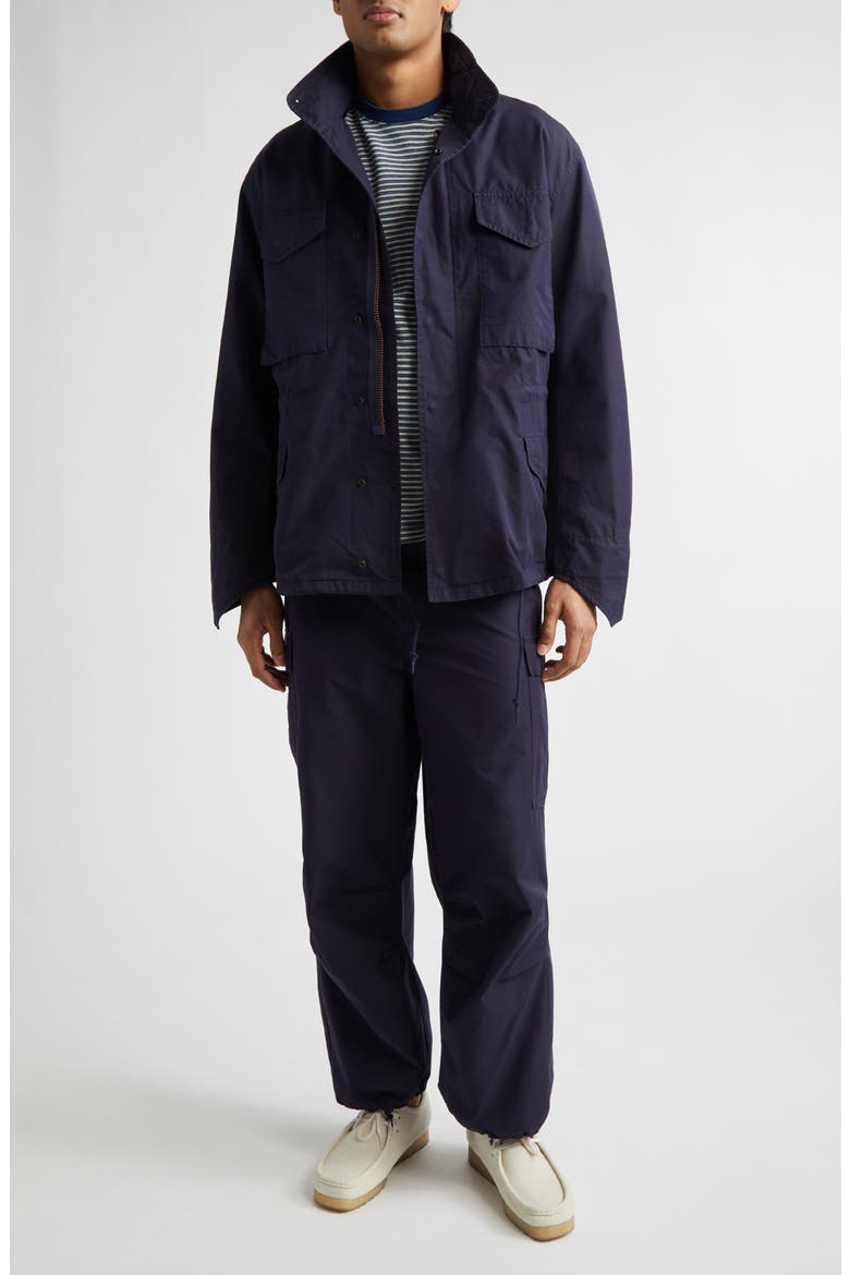 Cotton & Nylon Field Jacket, Alternate, color, NAVY