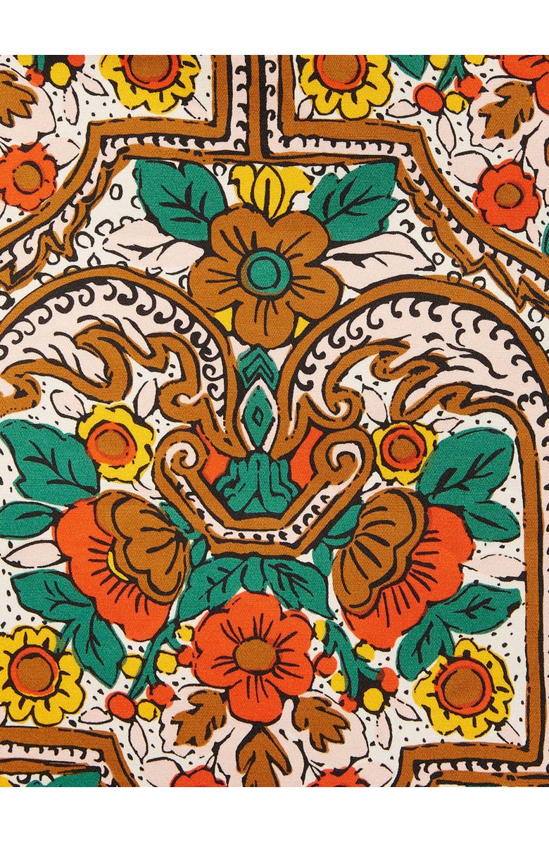 La DoubleJ Peek-A-Boo Mini Dress Corte White Rust, Alternate, color, 