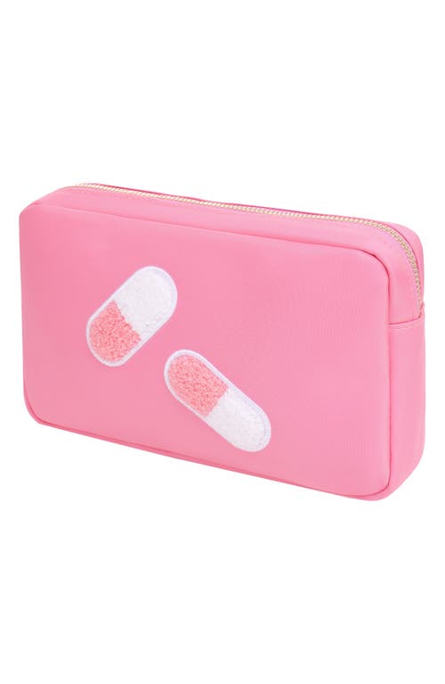 Bloc Bags Medium Pill Cosmetics Bag In Bubblegum Pink