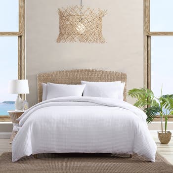 Basketweave Cotton Duvet Cover & Sham Set