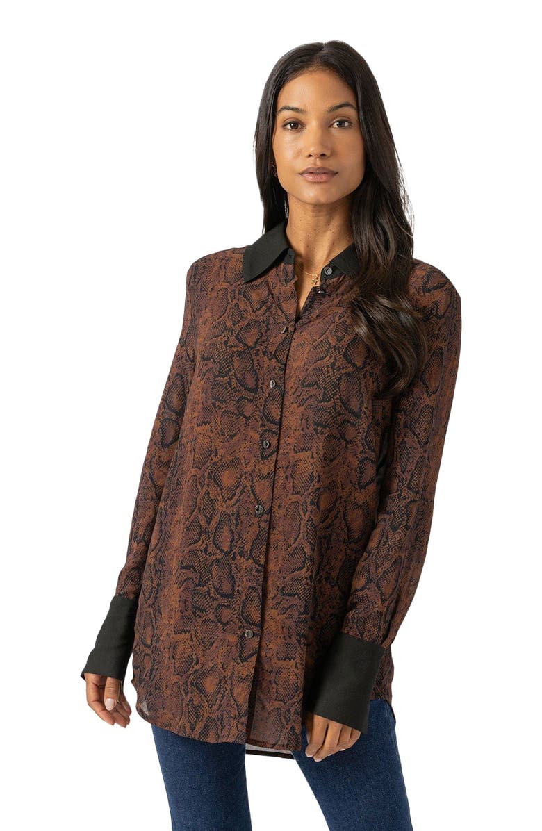 Saint + Sofia Madison Shirt, Main, color, Brown