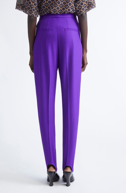 Dries Van Noten Pandora Stretch Wool Stirrup Leggings In Purple