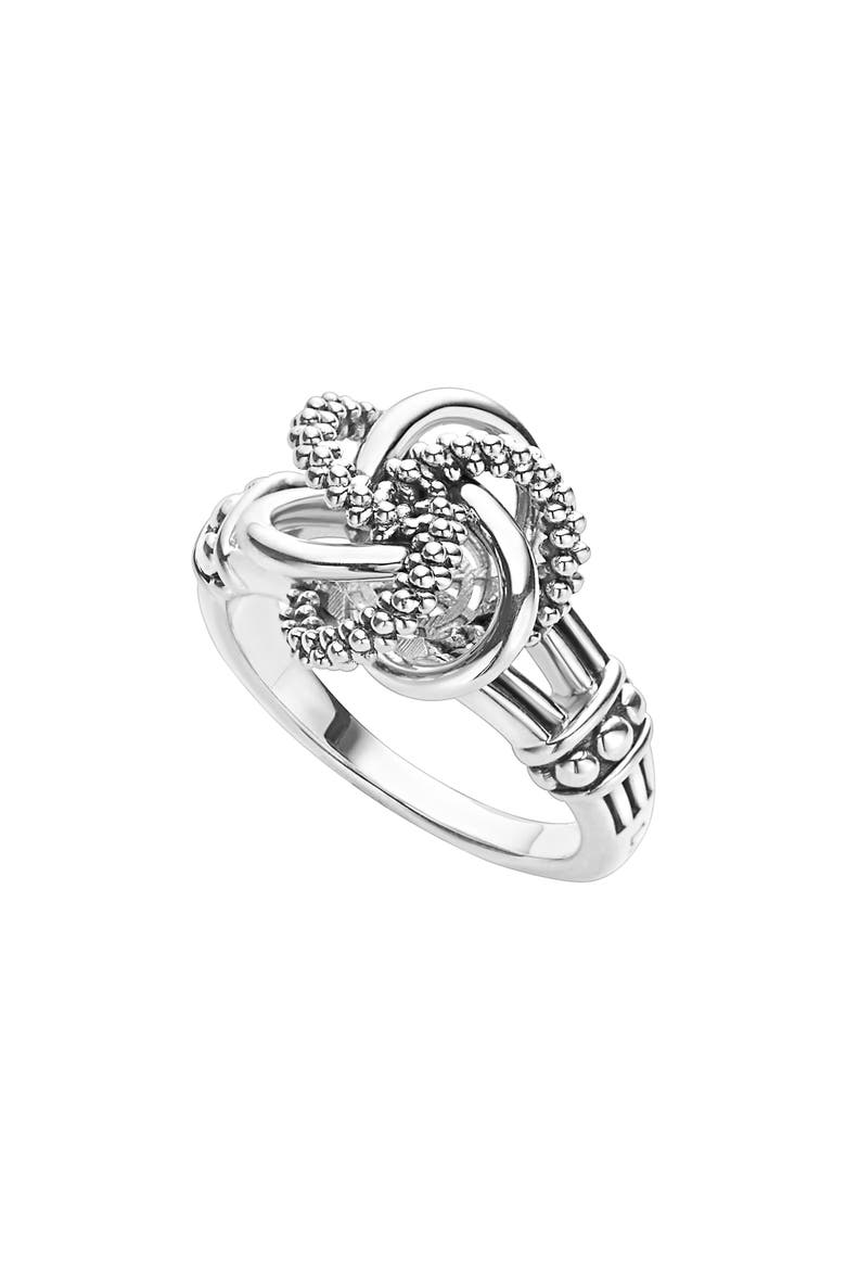 Love Knot Ring, Main, color, STERLING SILVER