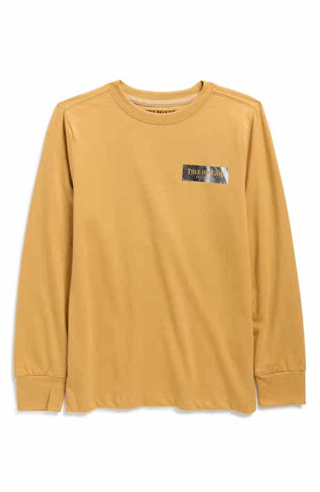 True Religion Kids' Horseshoe Long Sleeve Cotton Graphic T-Shirt