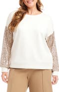 Karen Kane Sequin Sleeve Sweatshirt