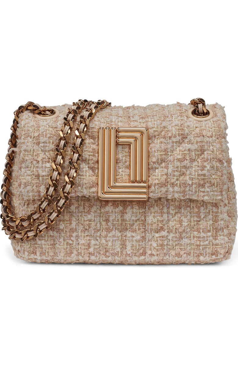 KARL LAGERFELD PARIS Lafayette Boucle Crossbody, Main, color, Neutral