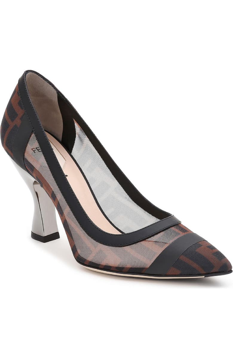 Fendi Colibri Logo Pointed Toe Pump, Main, color,