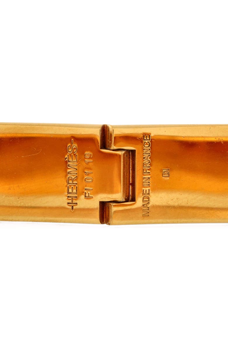 Pre-Owned Hermes Clic H Bracelet Enamel Narrow, Alternate, color, Black