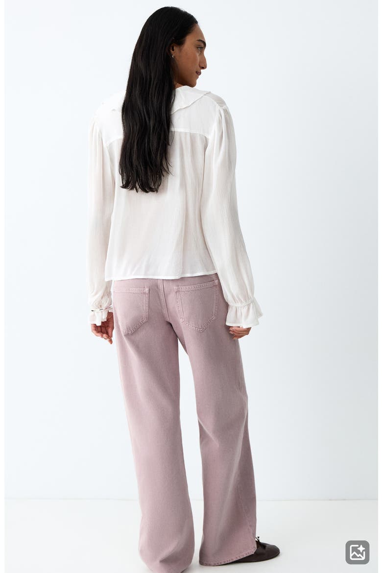 Waist Tie Wide Leg Jeans, Alternate, color, PURPLE
