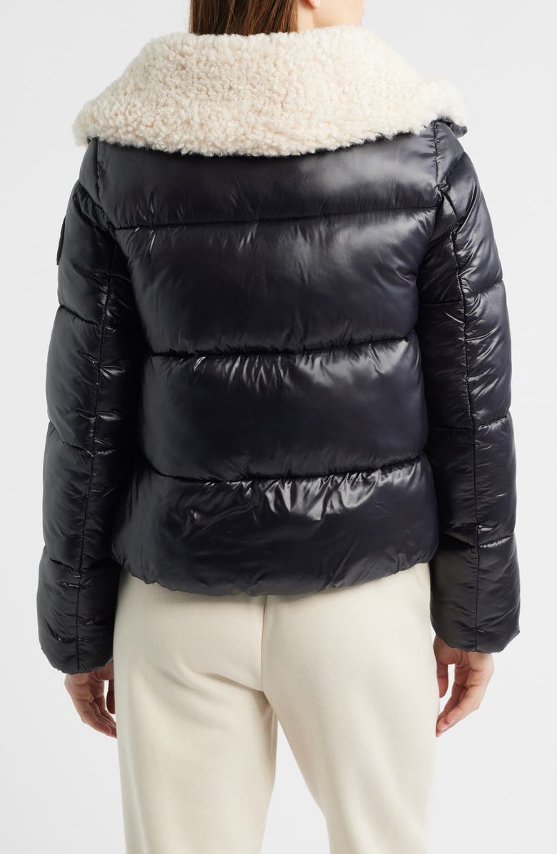 Save The Duck Moma Water Resistant Quilted Puffer Jacket, Alternate, color, Black