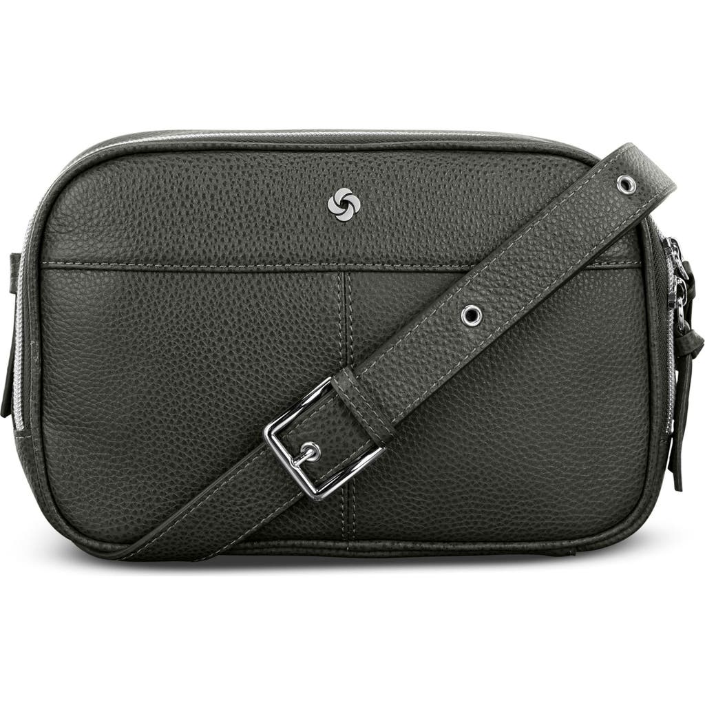 Samsonite Mobile Solution 2 Leather Crossbody Bag In Green