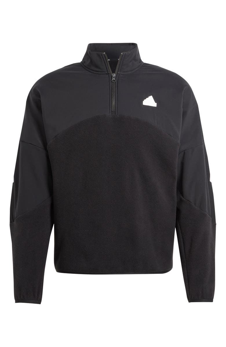 ADIDAS SPORTSWEAR Future Icon 3-Stripes Oversize Quarter Zip Pullover, Main, color,