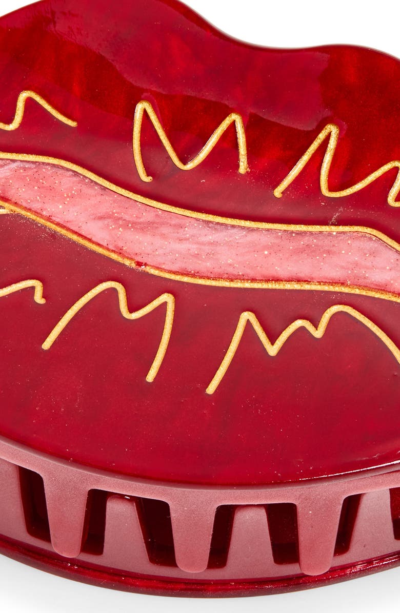 FRASIER STERLING Red Kiss Claw Clip, Alternate, color, Red