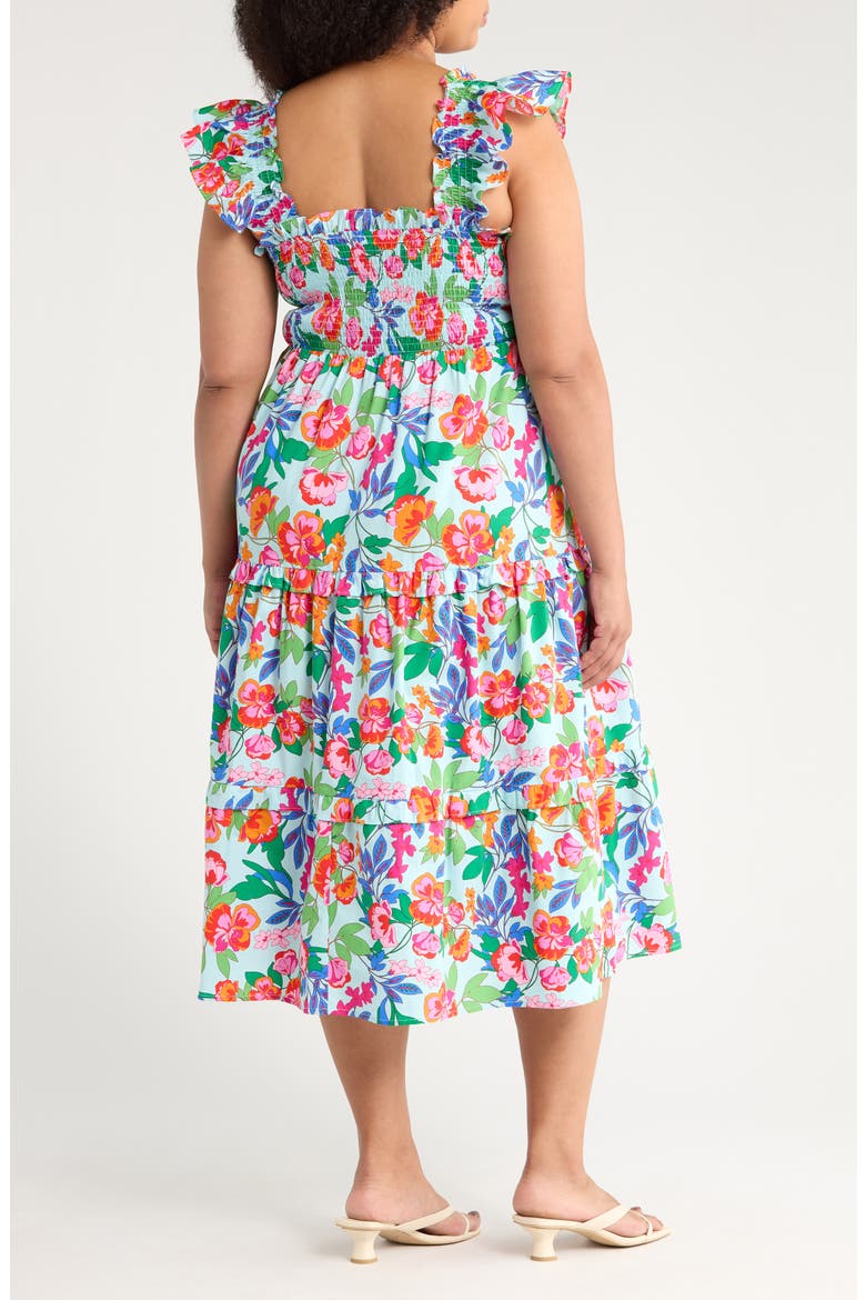Orlena Floral Cotton Sundress, Alternate, color, BLUE/ GREEN