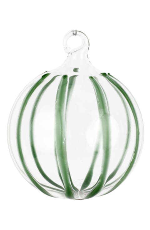 Nuovo Stripe Glass Ornament