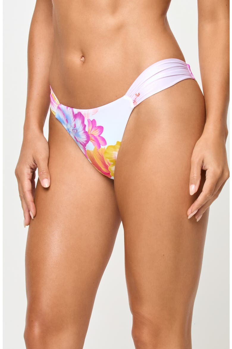Dolce Full Coverage Bikini Bottoms, Alternate, color, HIBISCUS AND PLUMERIAS OH MY