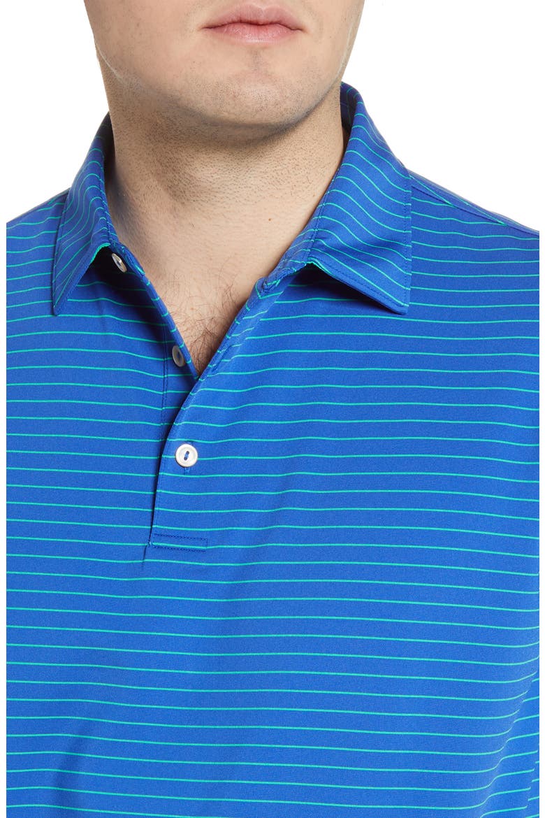 Crafty Stripe Stretch Polo, Alternate, color, BLUE LAPIS
