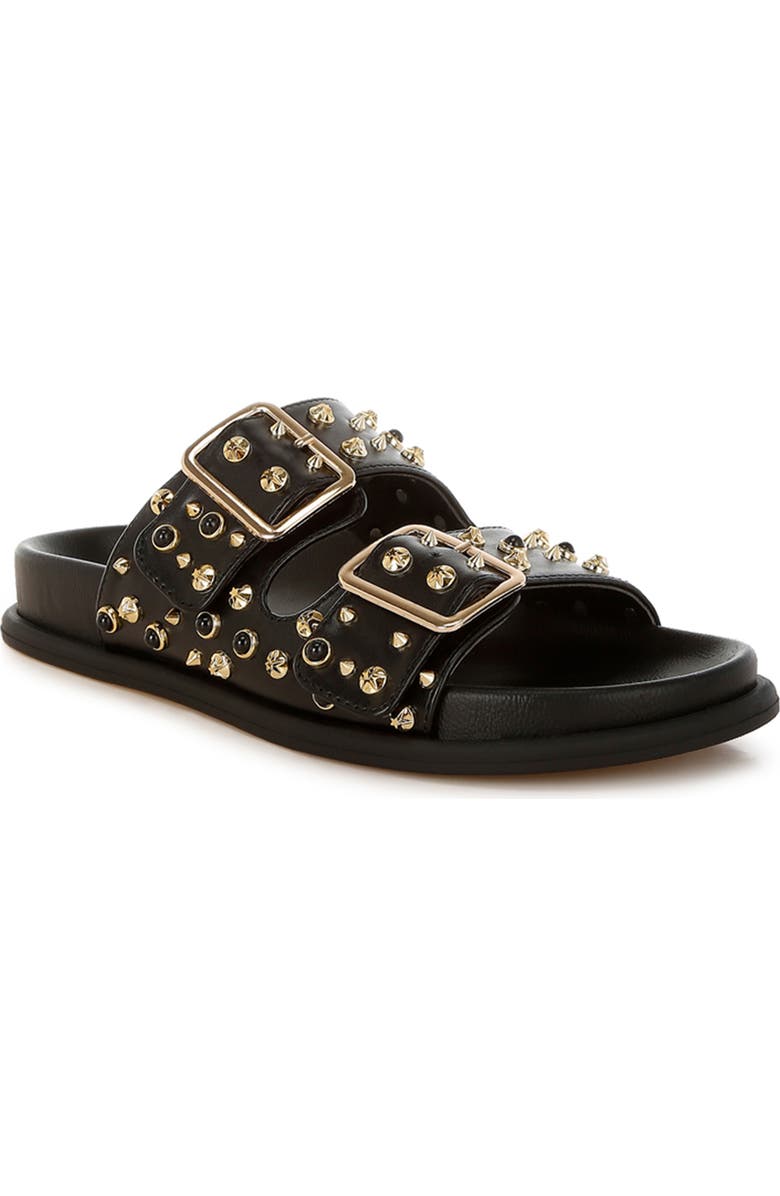 LONDON RAG Lumina Studded Slide Sandal, Main, color, Black