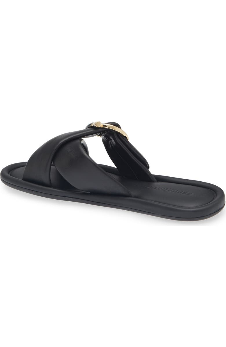FERRAGAMO Elyzia Gancio Buckle Slide Sandal, Alternate, color, Black