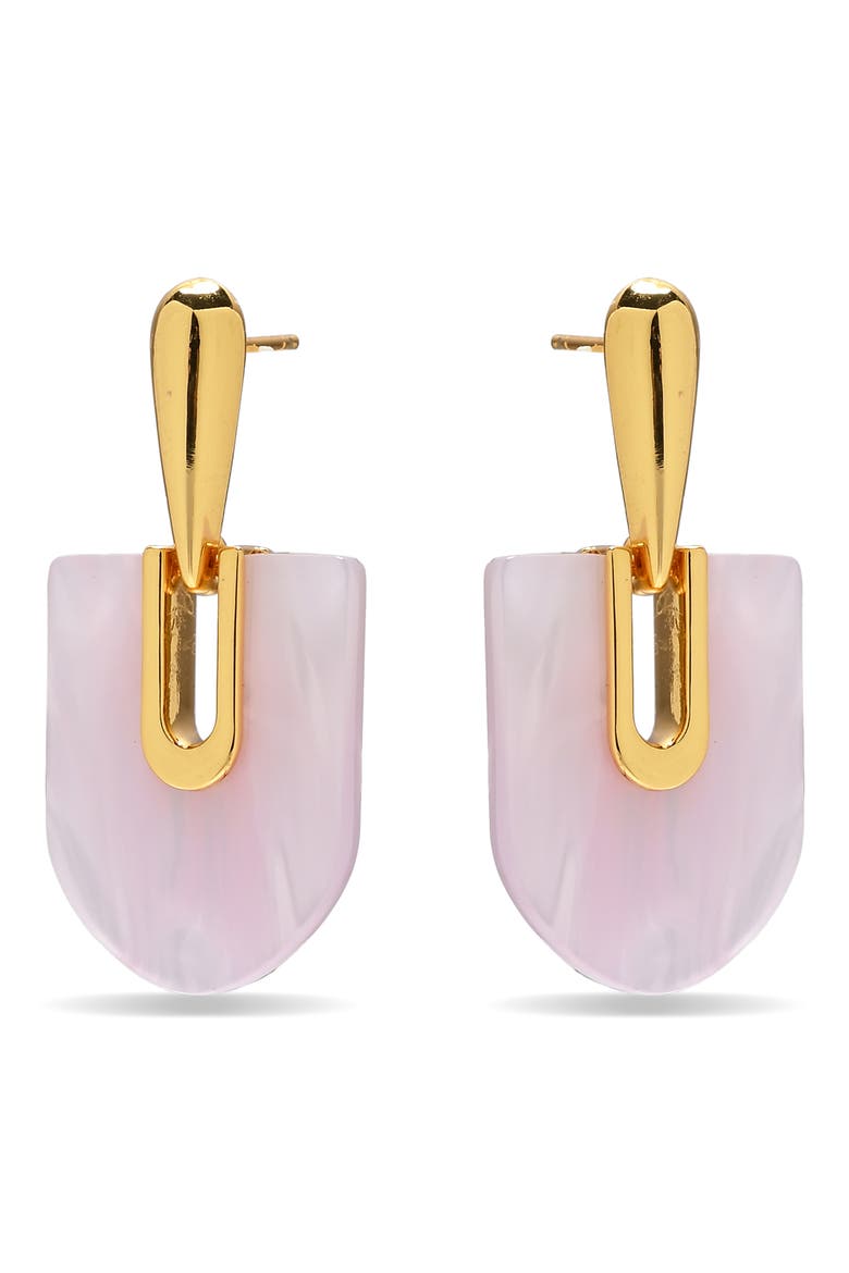 Elara Drop Earrings, Alternate, color, PINK