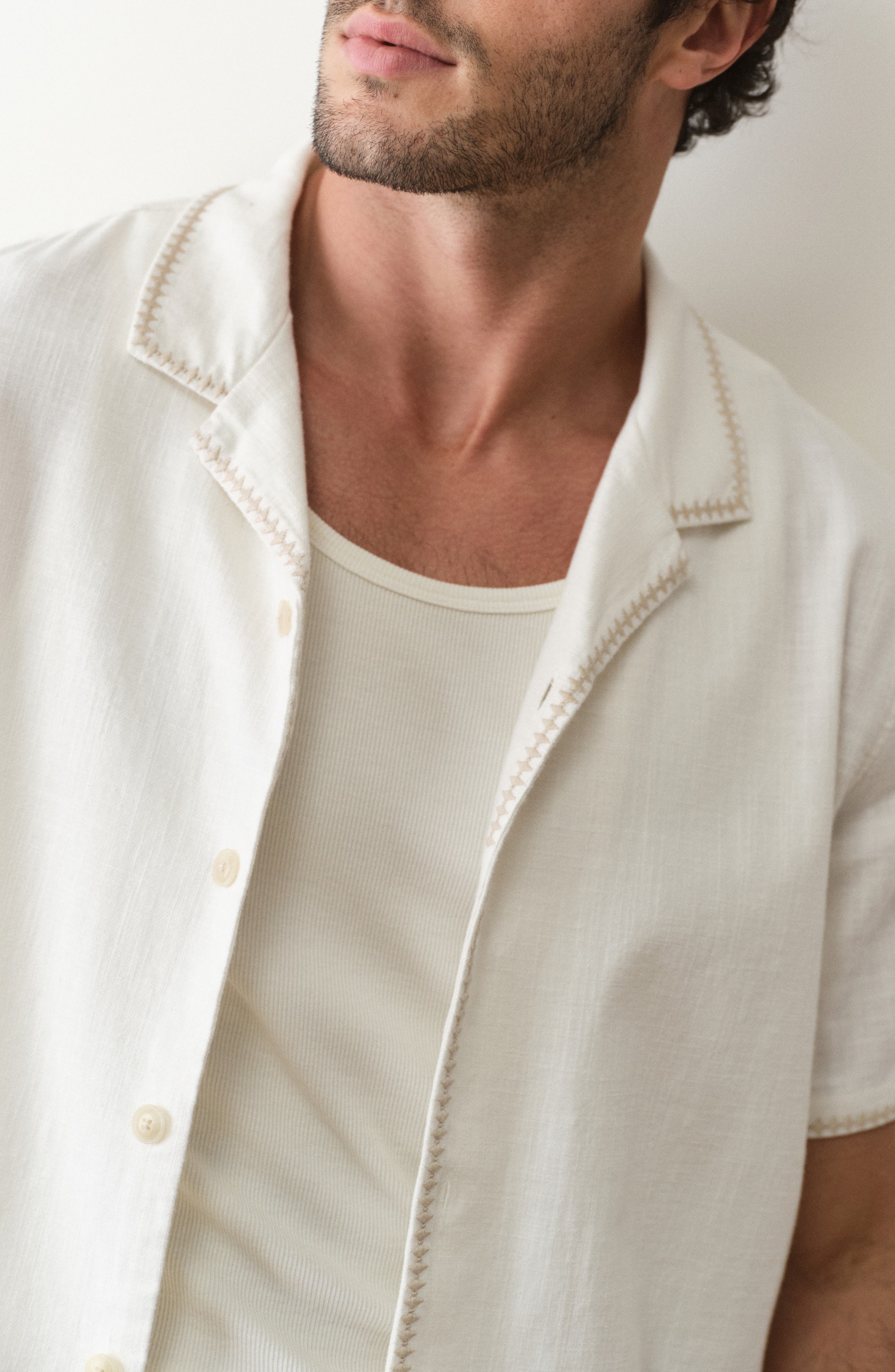 Embroidered Camp Shirt - image 2