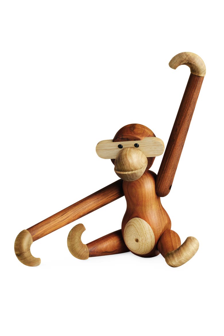 Kay Bojesen Monkey Large, Alternate, color, Teak/Limba