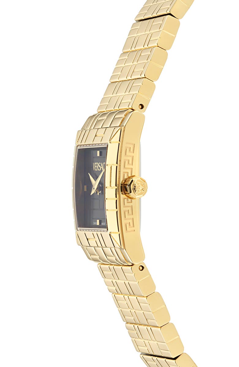 Versace Mosaic Bracelet Watch, 22mm, Alternate, color, Yellow Gold