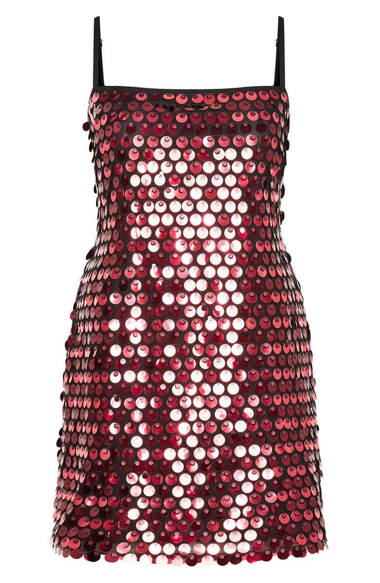 City Chic Disco Sequin Minidress, Alternate, color, Pink