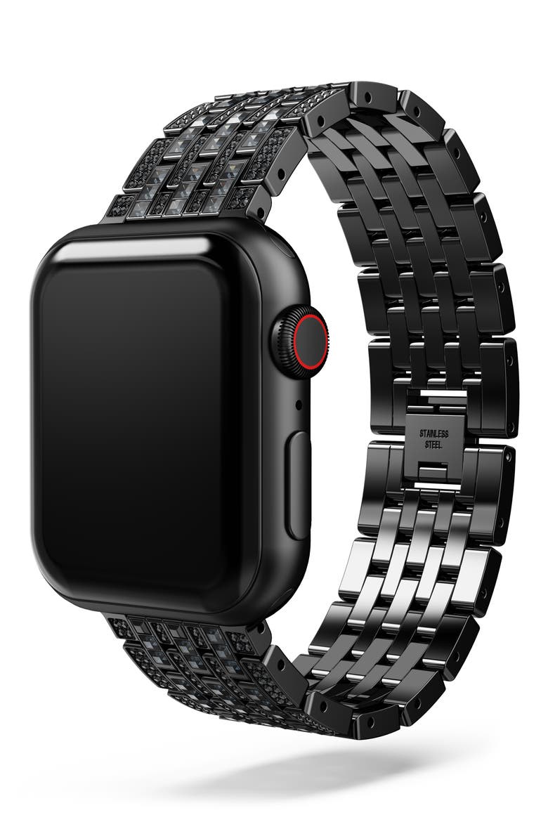Sparkling Princess 20mm Apple Watch® Watchband, Alternate, color, BLACK