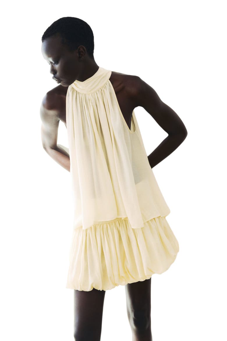 Sleeveless Cupro-blend Top, Main, color, Pale yellow