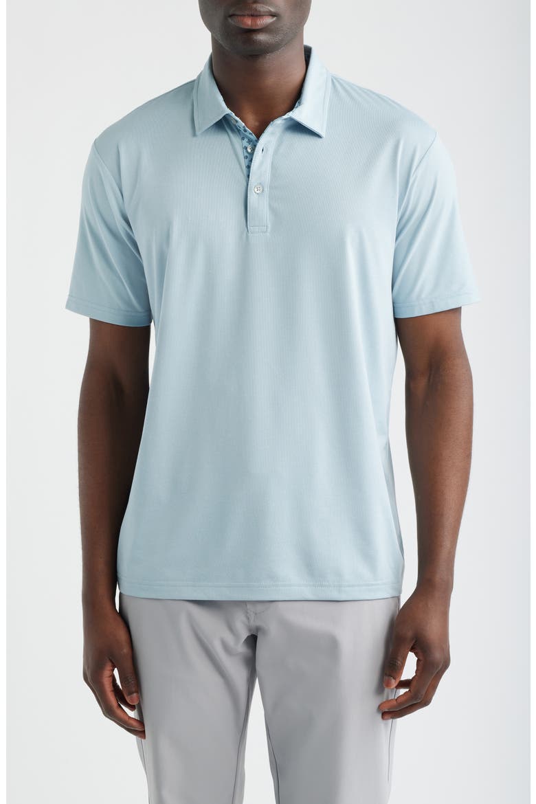 James H Solid Performance Golf Polo, Main, color, SKY-HEATHER