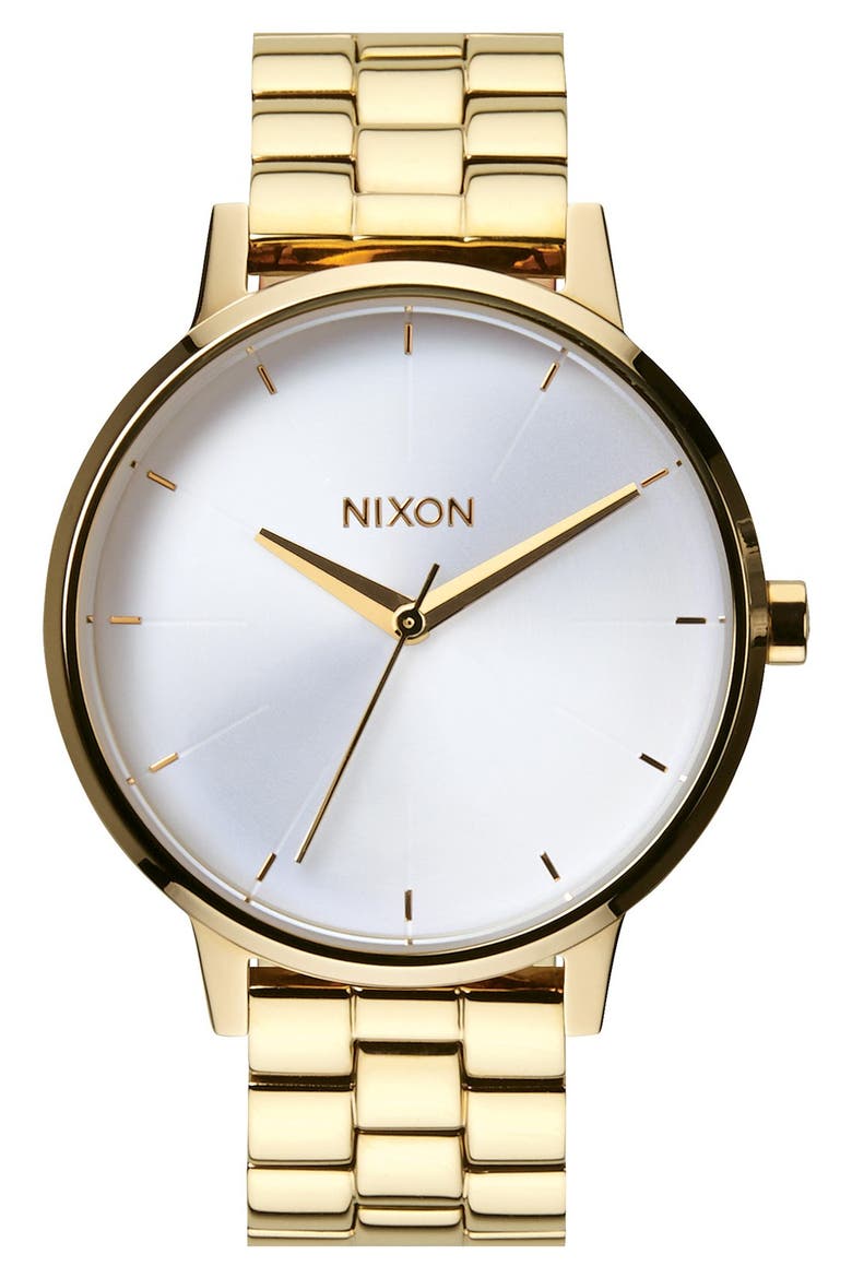 'The Kensington' Bracelet Watch, 37mm, Main, color, GOLD/ WHITE