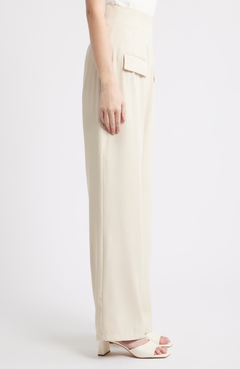 Odd Muse The Ultimate Muse High Waist Wide Leg Pants, Alternate, color, Oat