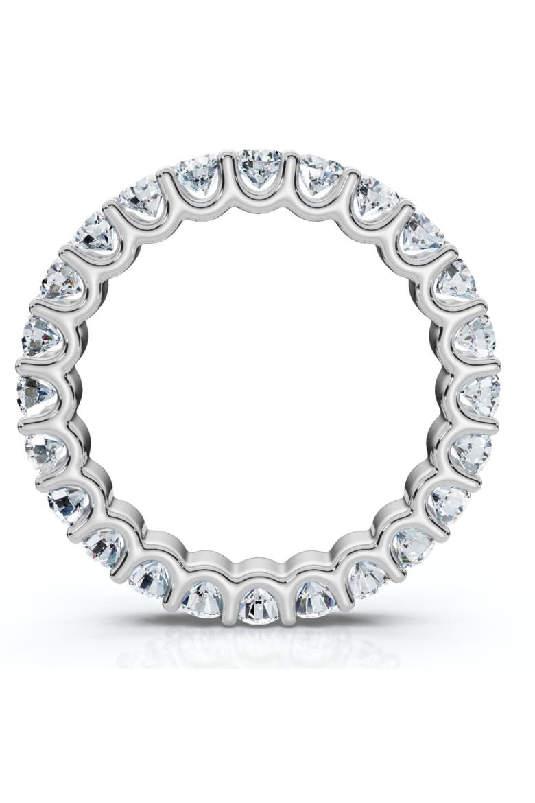 1 1/2ct Lab Grown Diamond Eternity U Prong Ring 10k Gold Wedding Band, Alternate, color, 10k White Gold