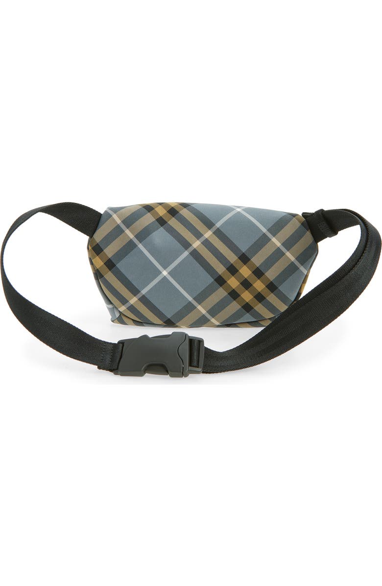 Burberry Small Check Belt Bag, Alternate, color, Wave Blue