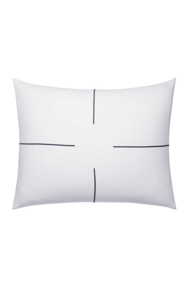 Vera Wang Zigzag Cotton Sateen Duvet Cover & Sham Set, Alternate, color, White