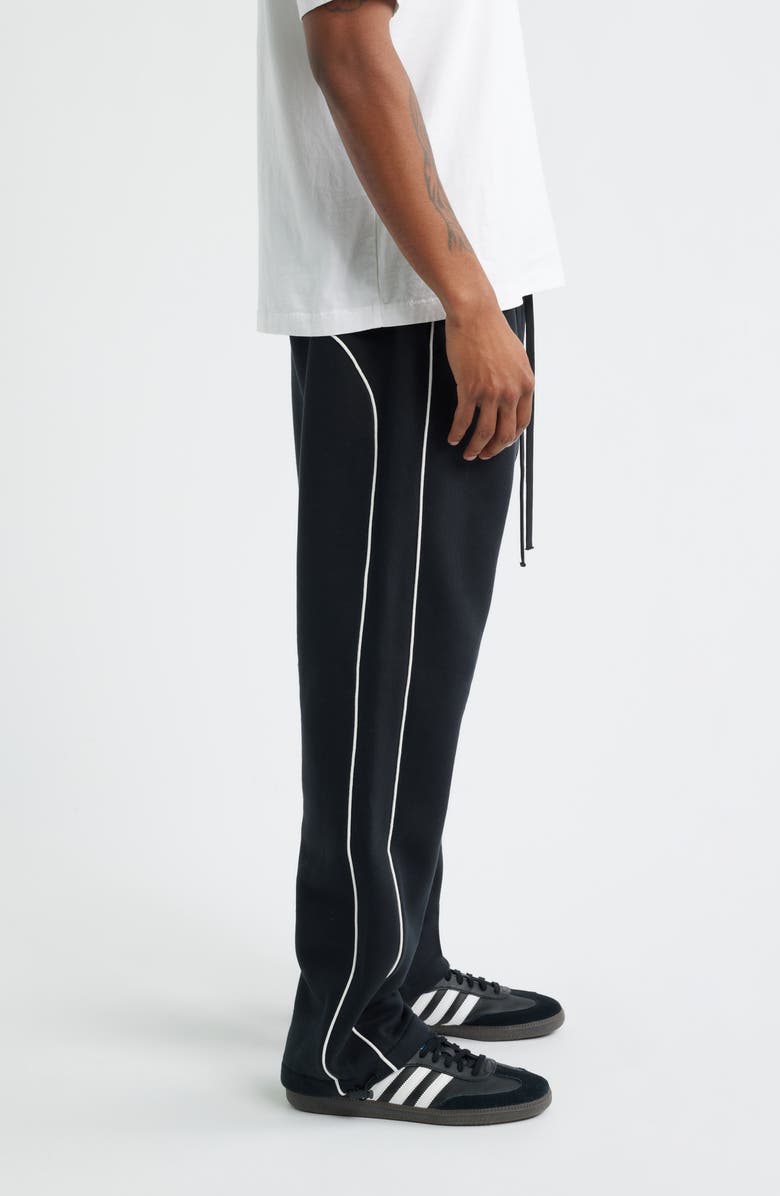 Fear of God Essentials Relaxed Fleece Sweatpants, Alternate, color, Jet Black/ Cloud White