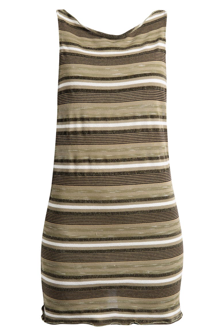 Lior Stripe Knit Embellished Backless Minidress, Alternate, color, MULTI