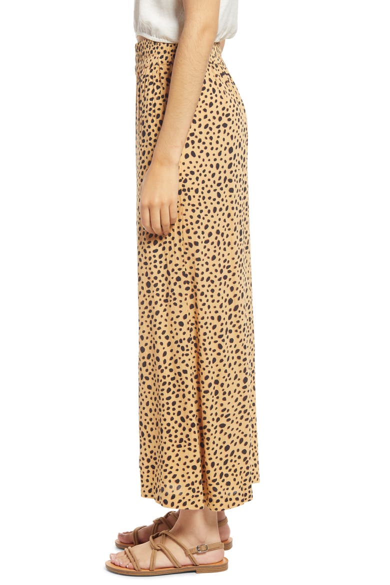 x Sincerely Jules For Shore Animal Print Wide Leg Pants, Alternate, color, GOLD DUST