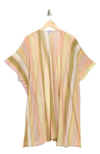 Steve Madden Chevron Shimmer Duster In Ivory Multi