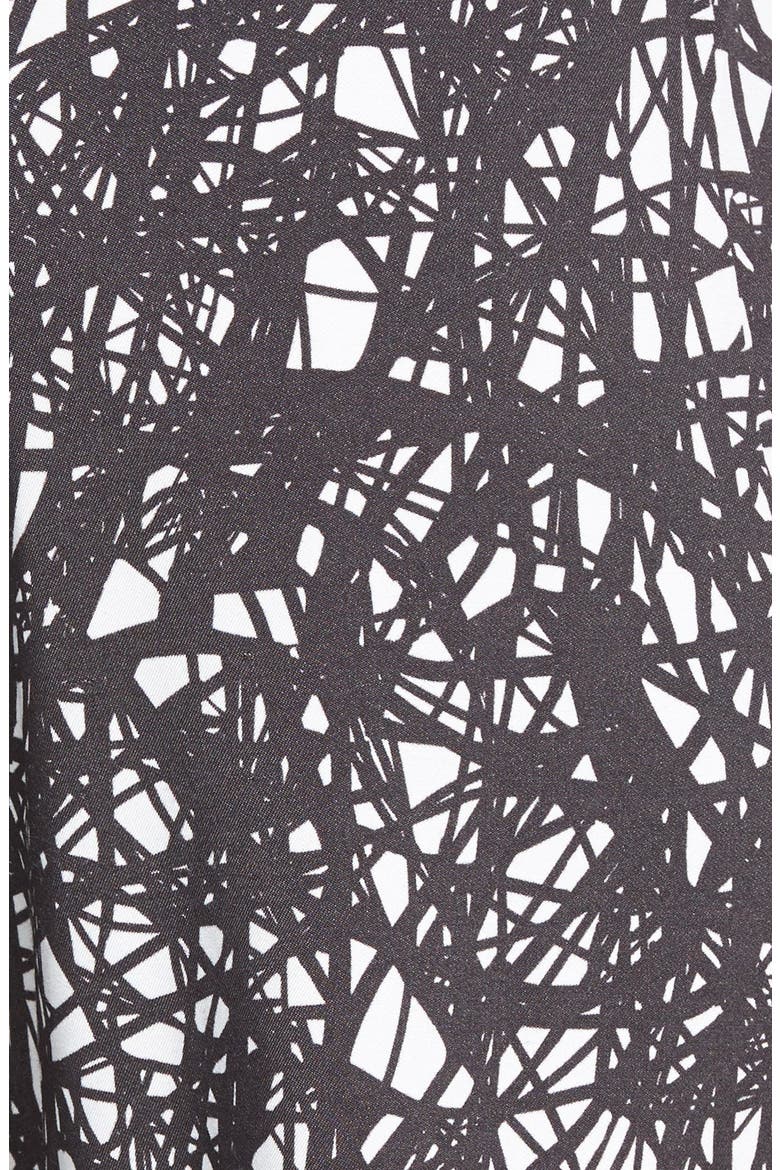 Print Pull-On Pants, Alternate, color, WHITE- BLACK WEB PRINT