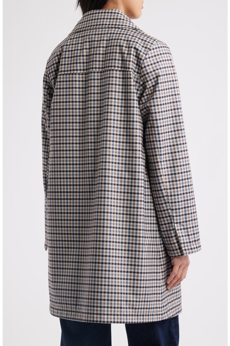 Check Flannel Trench Coat, Alternate, color, MINI TWILL PLAID PRINT FLANNEL