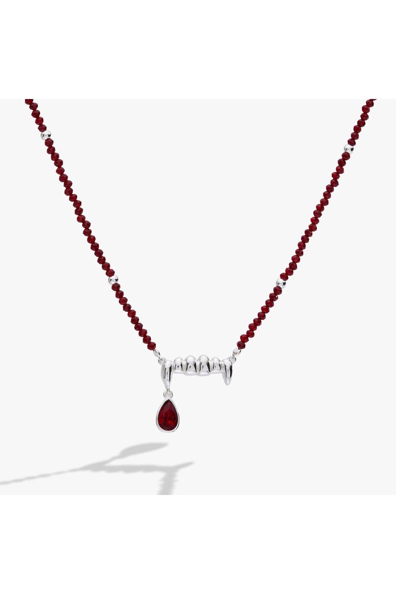Vampire Teeth Fangs Pendant, Main, color, Silver