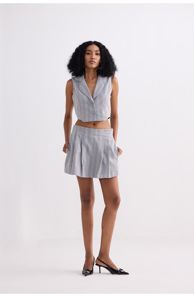 Reistor Cotton Tweed Skorts, Alternate, color, Steel Breeze