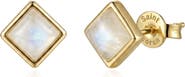 st. Moran 14k Gold Plated Square Stud Earrings