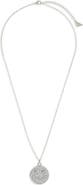 Sterling Forever Pavé Cubic Zirconia Positivity Pendant Necklace