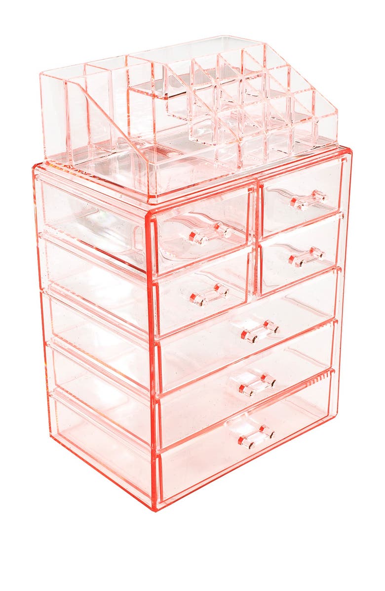 SORBUS Makeup Storage Organizer - Pink, Alternate, color, 