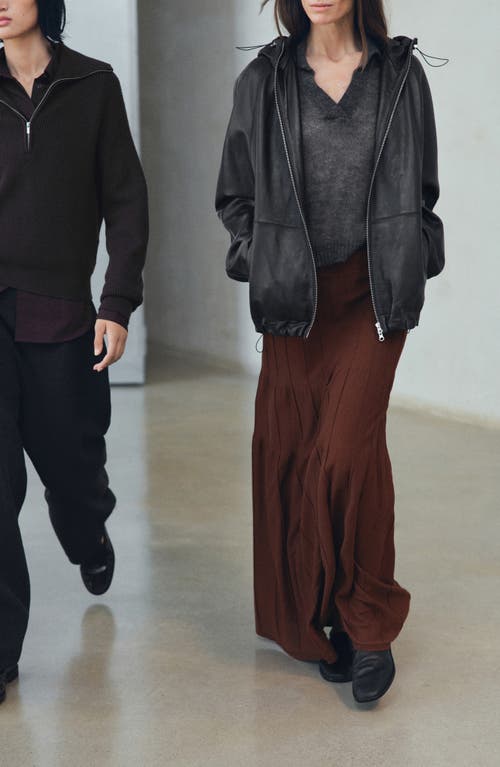 Mango Women's Seam Detail Knitted Long Skirt In Brown