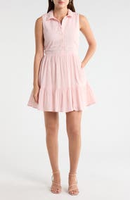 Melrose and Market Tiered Sleeveless Shirt Dress