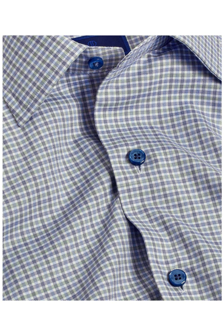 Twill Check Sport Shirt, Alternate, color, BLUE/ GREEN